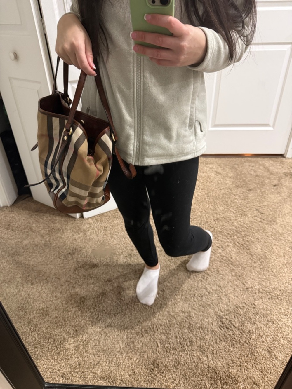 Burberry Check Shoulder Bag - Tan, Brown & Black - Picture 9 of 10